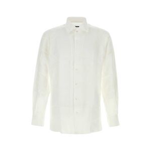 Zegna Men White Linen Shirt